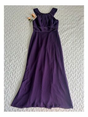 Priscilla of Boston Purple Bridesmaid Formal Gown Dress Size 10
